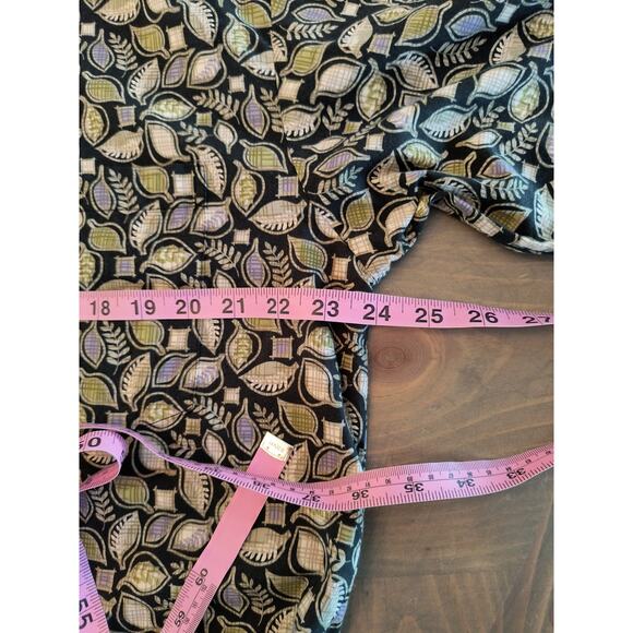 Tori Richard Hawaiian Button Down Shirt Men's Size M Black Tropical Short Sleeve - Picture 12 of 14